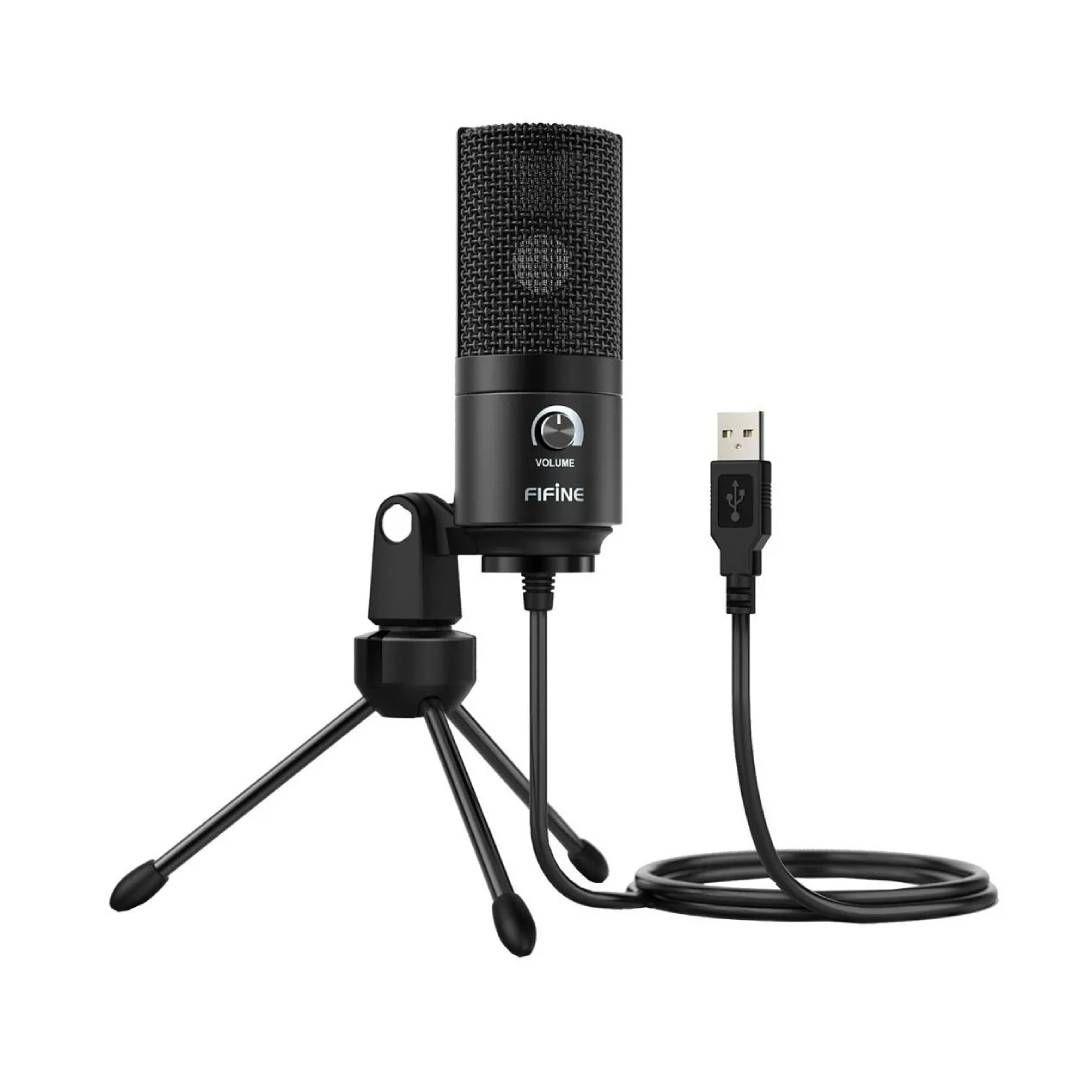 Microfono Condesador Fifine K669B USB Negro-0