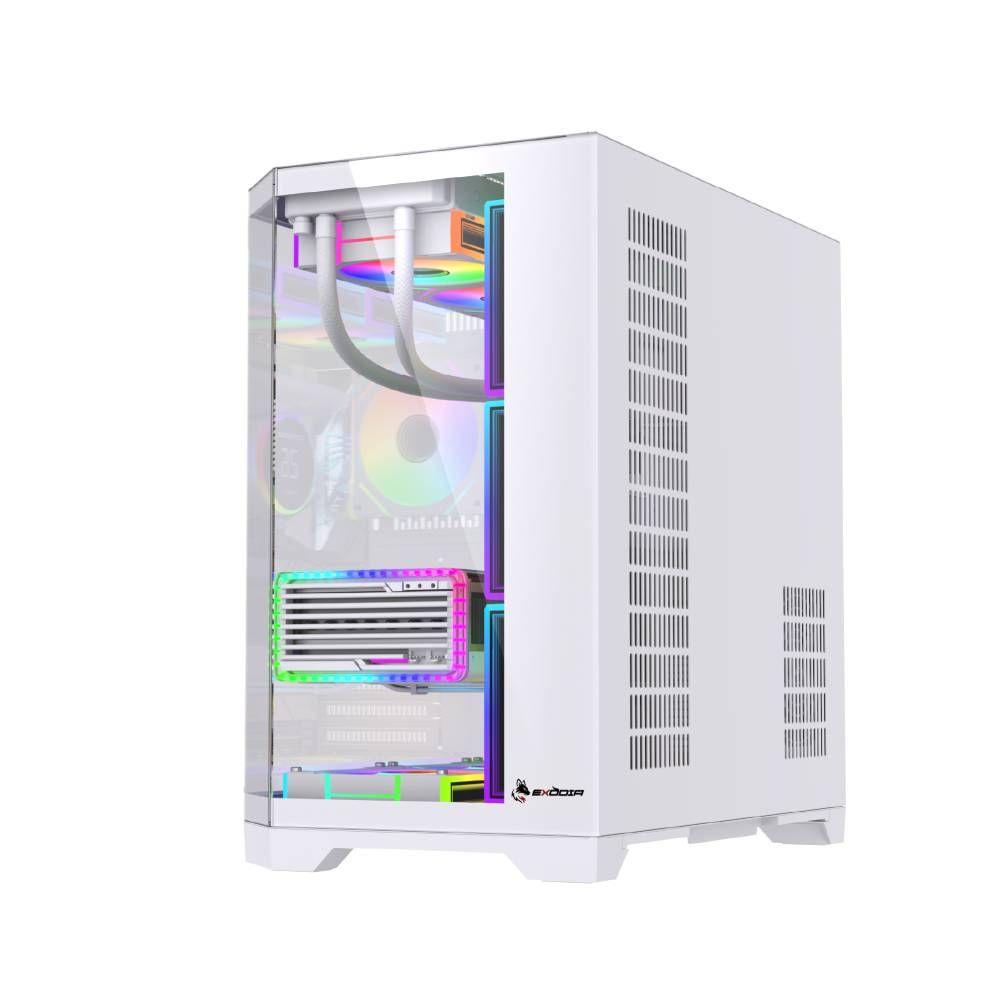 Gabinete Exodia Panel Zro Blanco ATX 7 Fans ARGB V. Templado-4