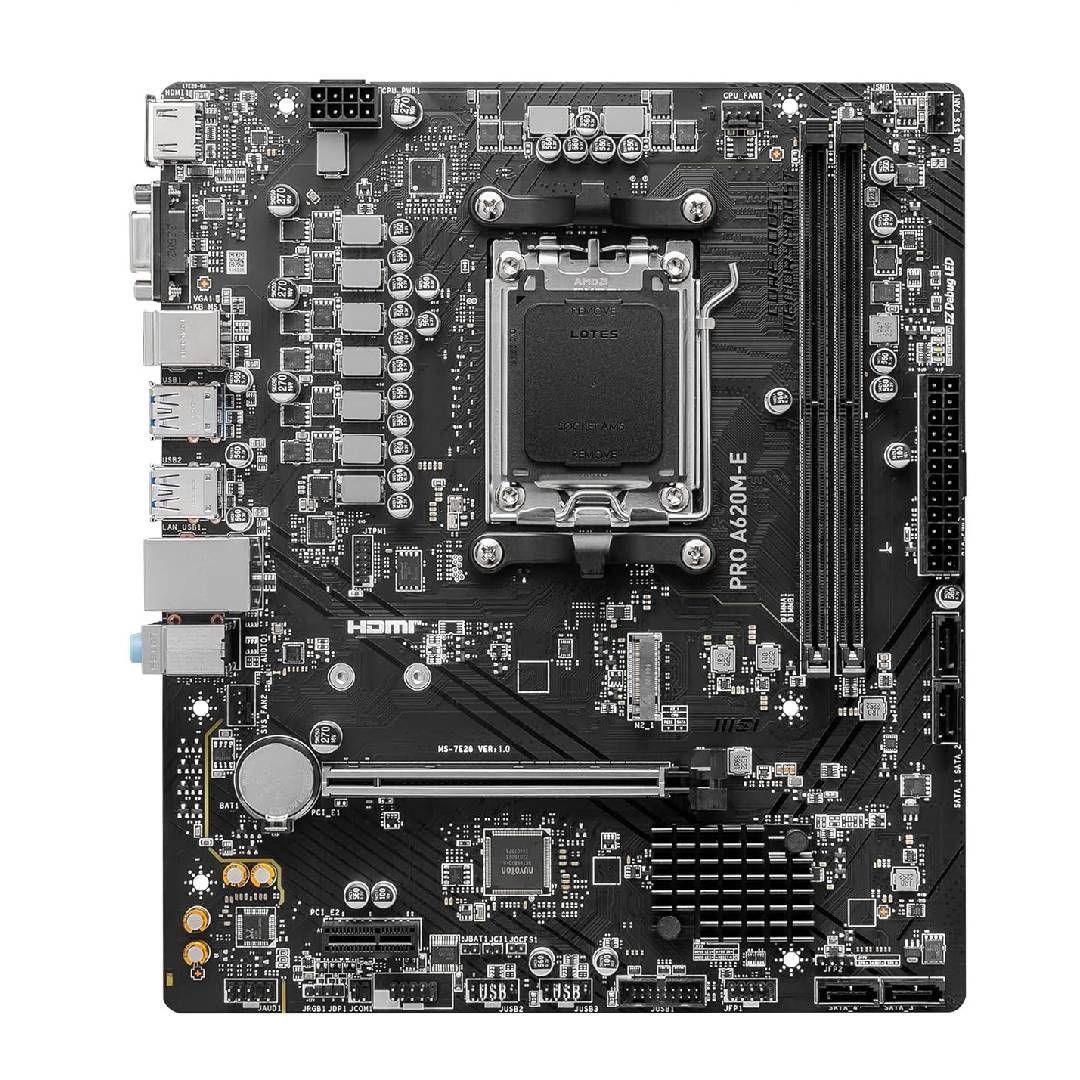 Placa Madre MSI PRO A620M-E AM5 DDR5 4800/6000+MHz M.2-1