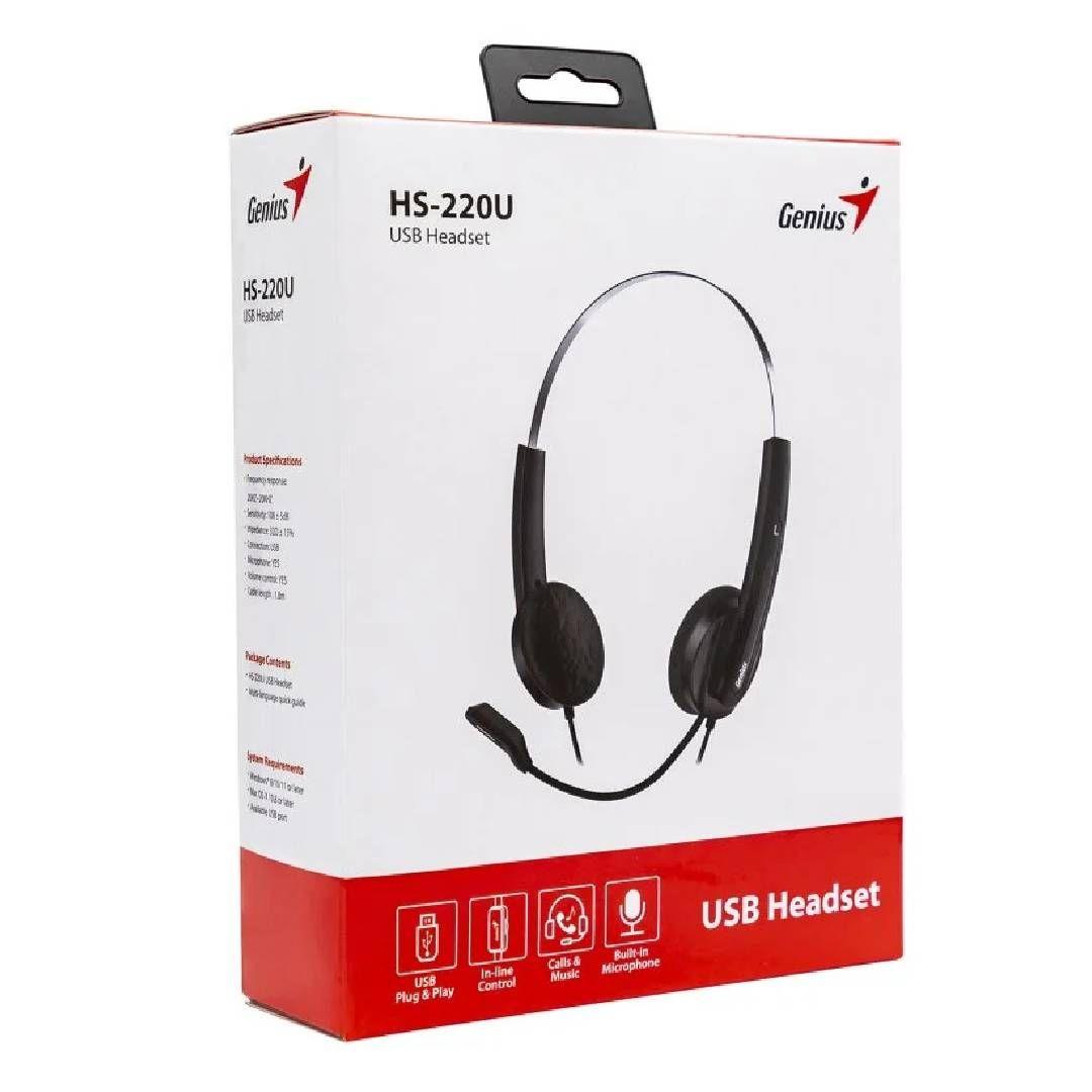 Audifonos USB con Microfono Genius HS-220U Negro-3