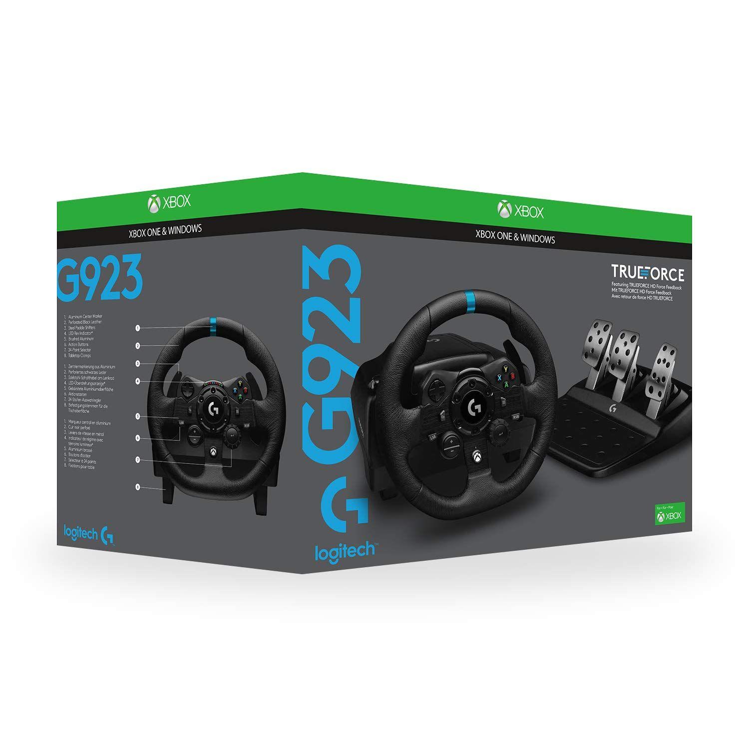 Volante Gamer c/ Pedales Logitech G923 Edición XBOX PC-8
