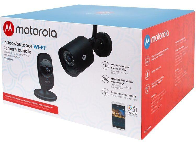 Kit 2 Cámaras Wifi Motorola Focus 7268 Interior Exterior Hd-1