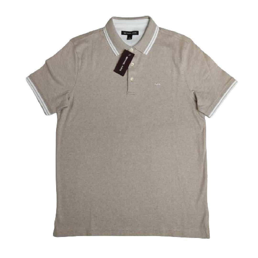 Polera MK Beige Con Cuello Linea Blanca Talla S-1