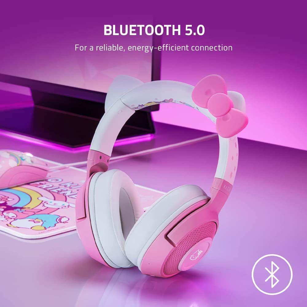 Audifono Gamer Razer Kraken Bluetooth Hello Kitty Wireless-1