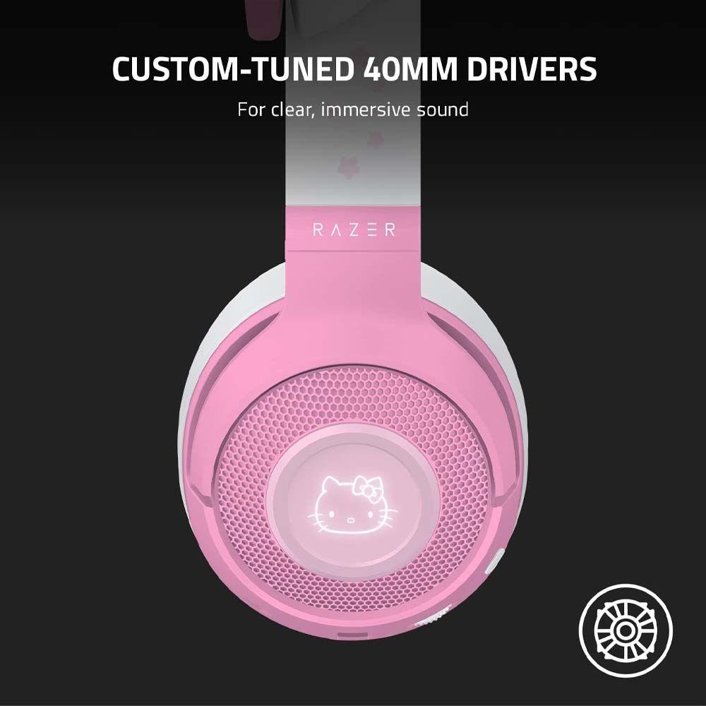 Audifono Gamer Razer Kraken Bluetooth Hello Kitty Wireless-3