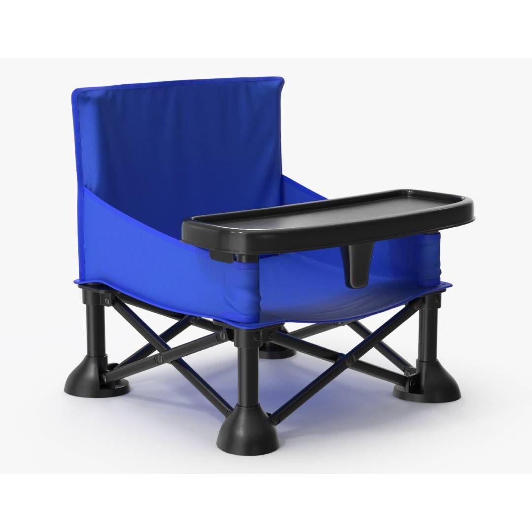 Asiento Portátil para Bebé Plegado Compacto Azul-2