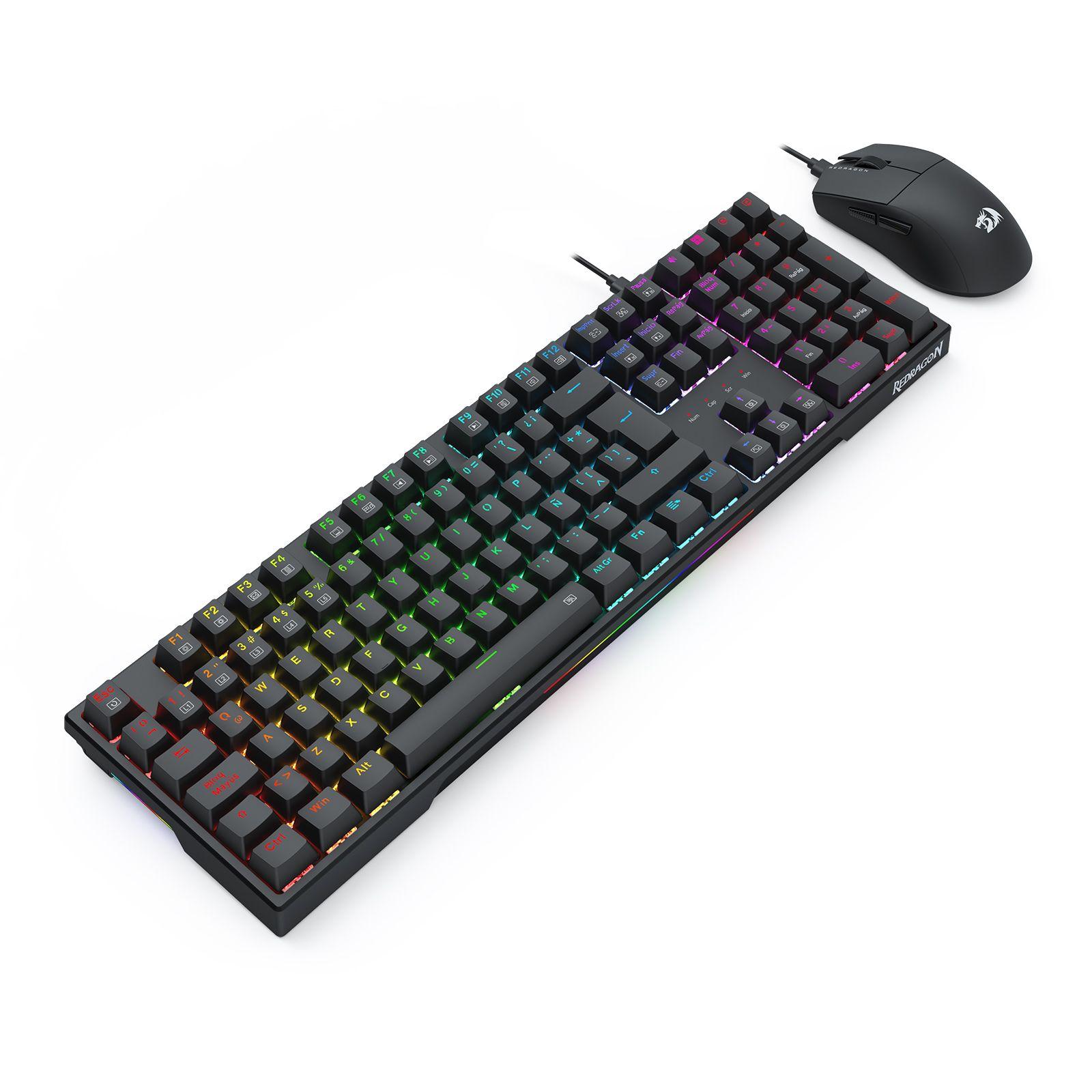 Kit Teclado y Mouse Gamer Redragon S146 Español-4