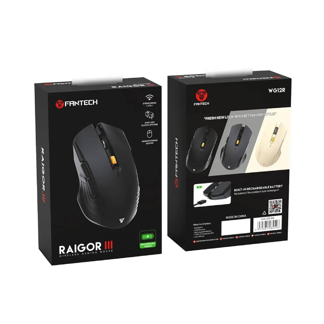 Mouse Inalámbrico Fantech WG12R RAIGOR III Black-3