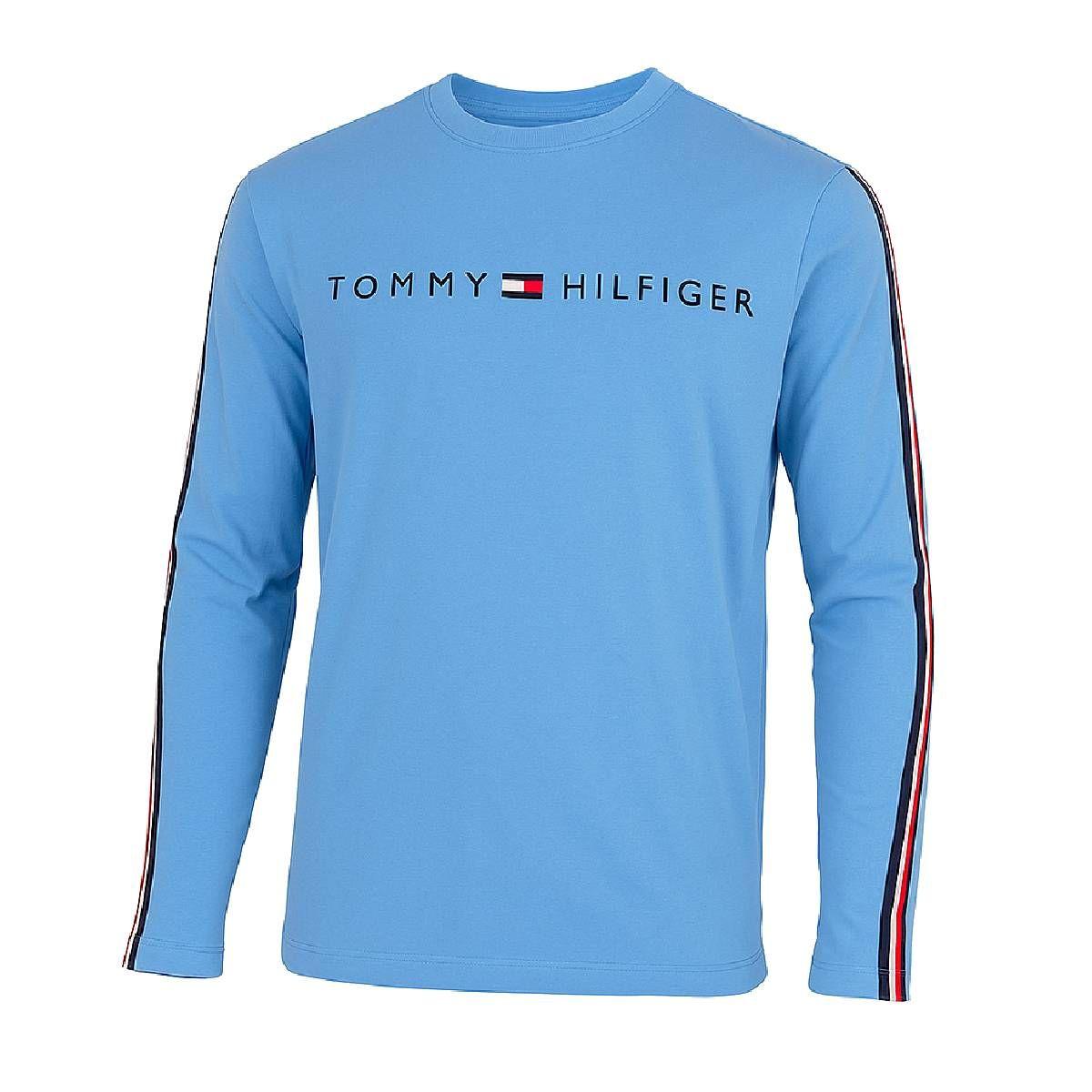 Polera Tommy Hilfiger Celeste Manga Larga Talla M-0