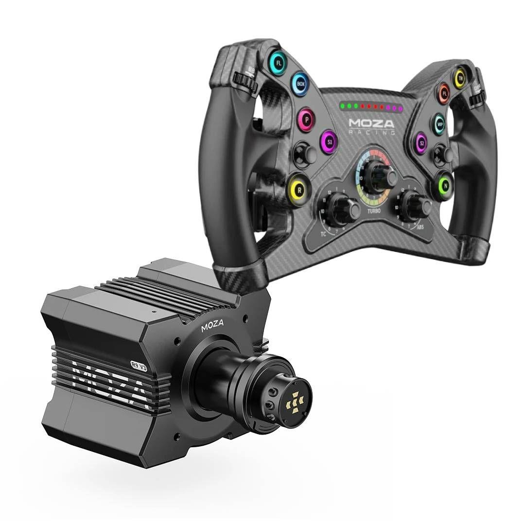 Pack Base + Volante MOZA Racing: R9 V3 + KS Formula para PC-0
