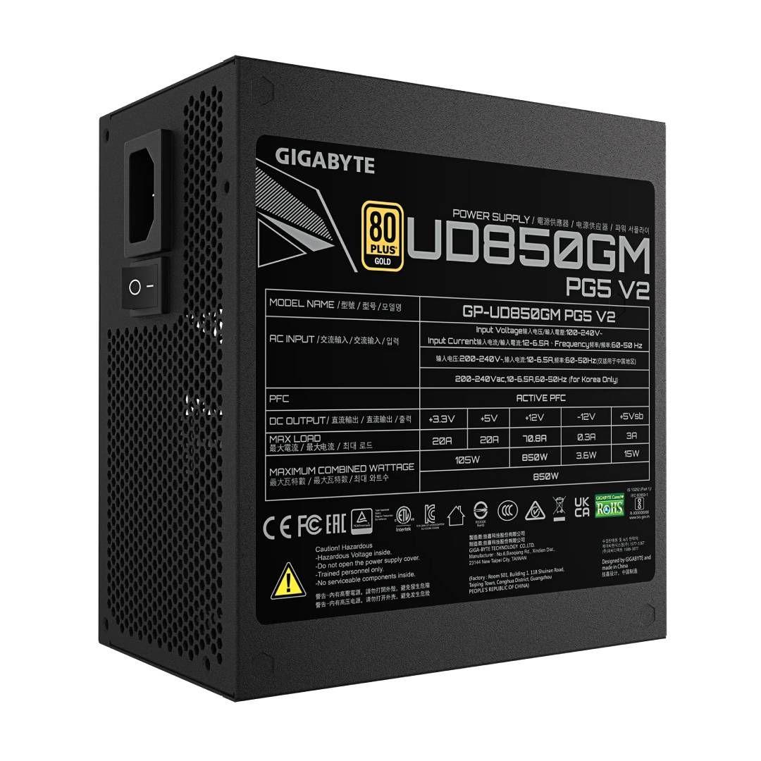 Fuente de Poder Gigabyte GP-UD850GM PG5 V2 850W 80+ Gold-2
