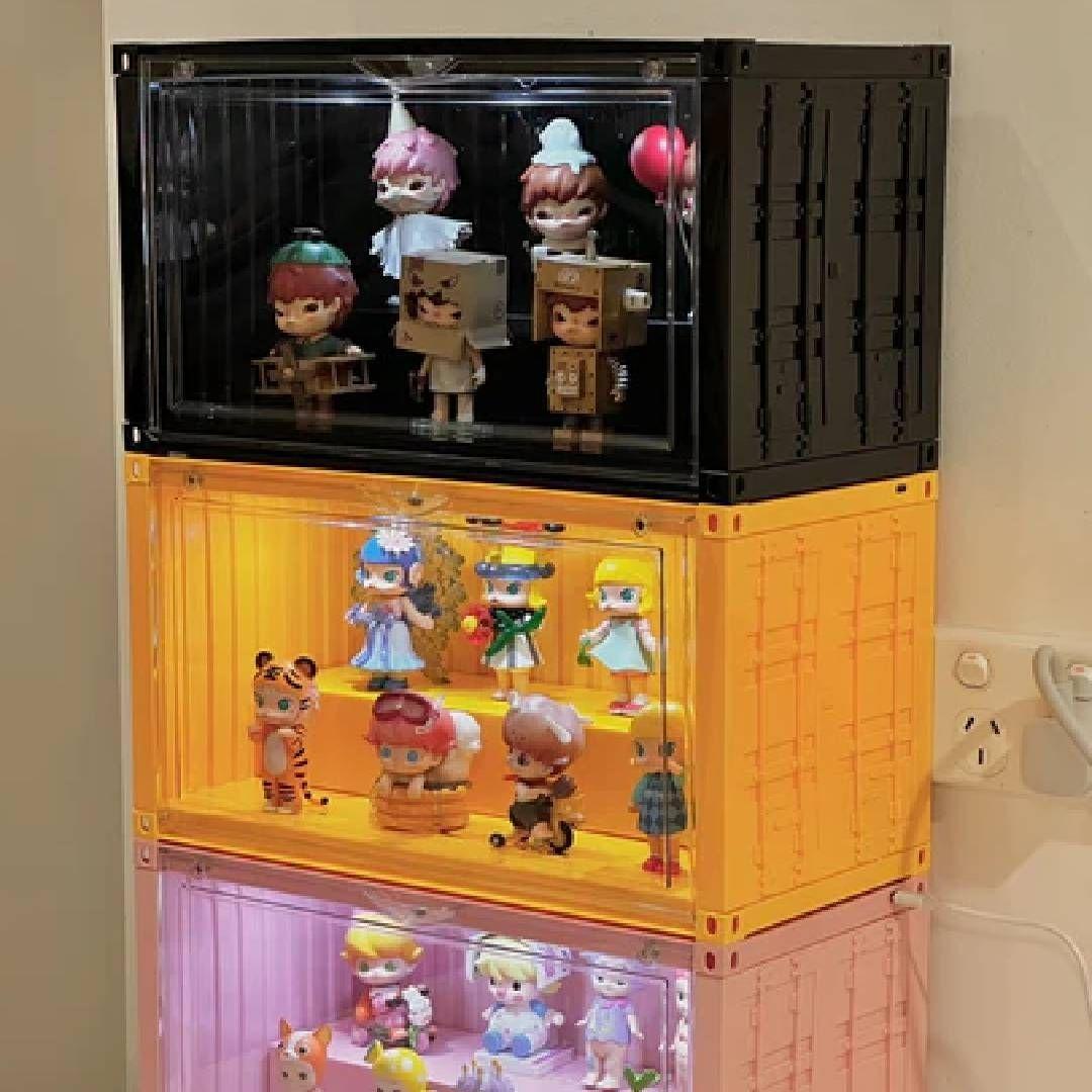 Caja Exhibidora de Figuras con Luz, Container Show Box Negra-2