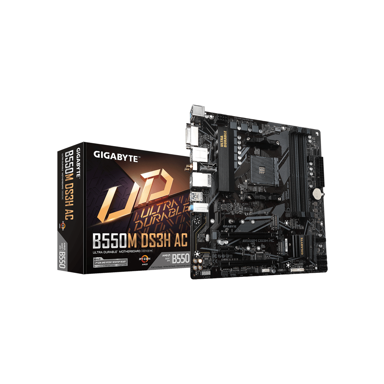 Placa Madre Gigabyte B550M DS3H AC AMD AM4-0