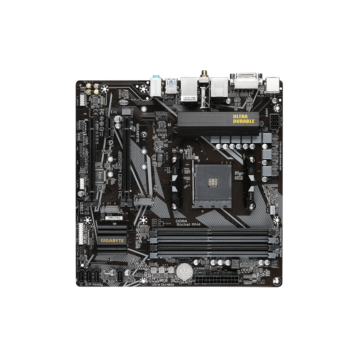 Placa Madre Gigabyte B550M DS3H AC AMD AM4-2