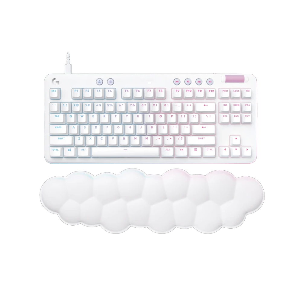 Teclado Gamer Logitech G713 c Reposamuñeca Blanco SW Tactile-0