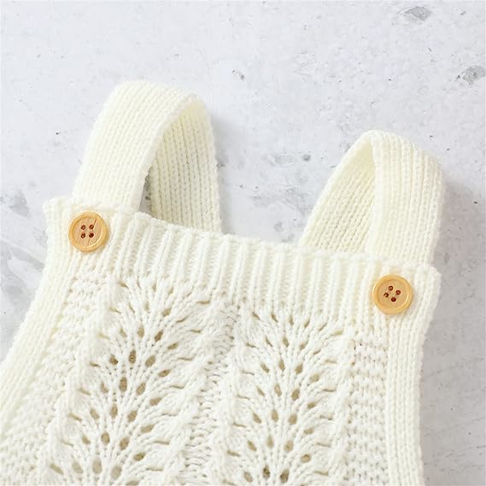 Jardinera tejida lana para bebés de 6-12 meses-2