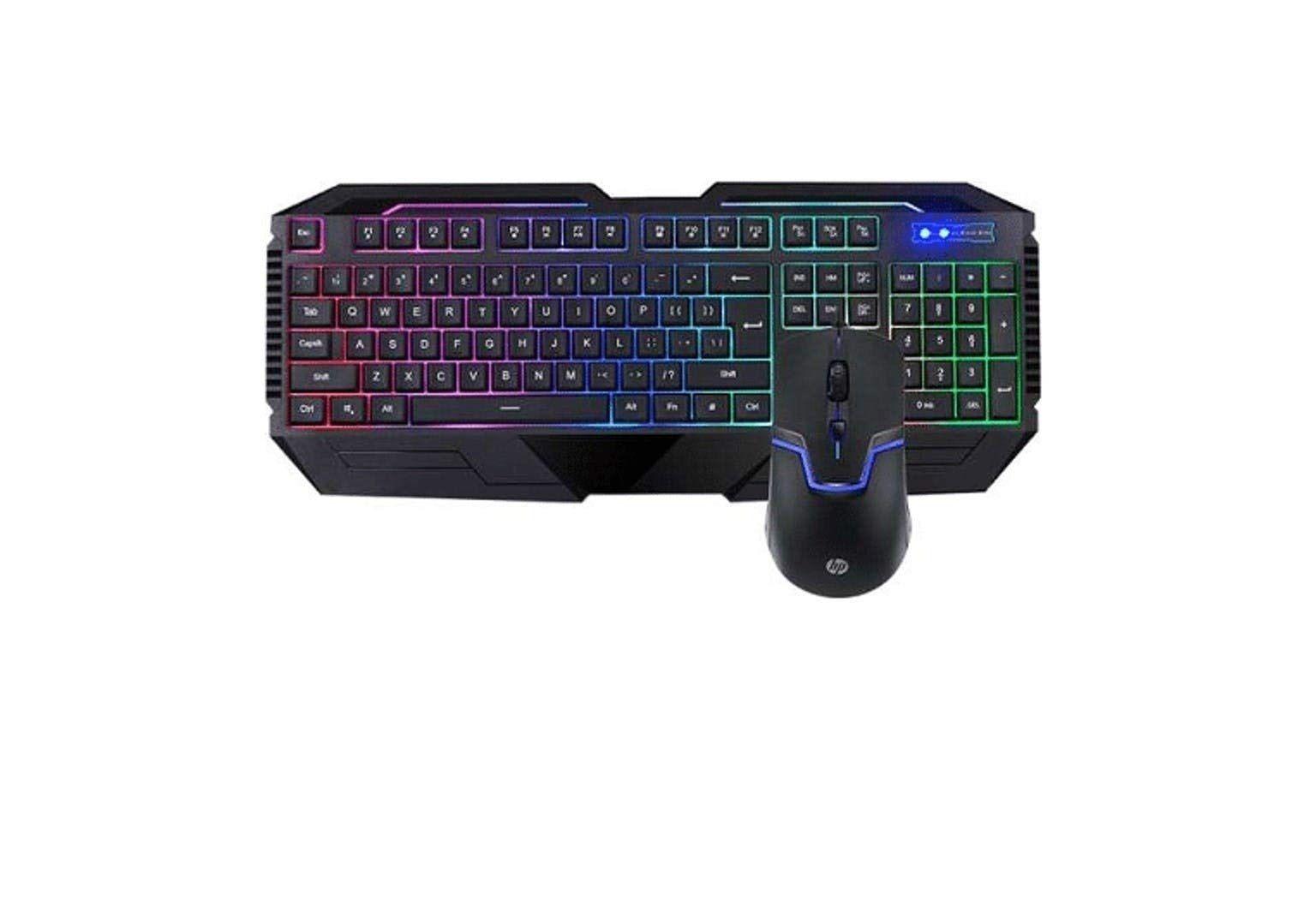 Pack Teclado y Mouse Gamer HP GK1100 RGB USB Español-2