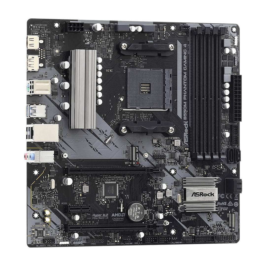 Placa Madre ASRock B550M Phantom Gaming 4, mATX, AM4-2
