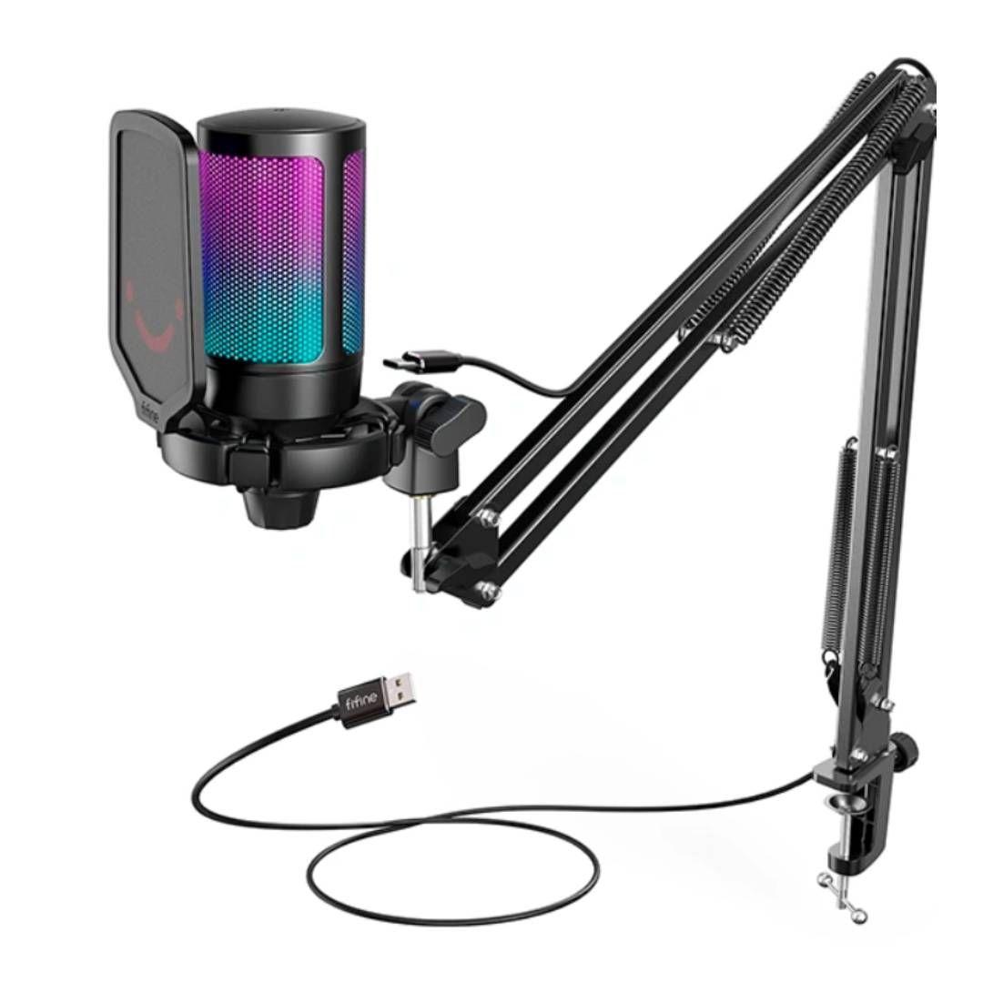 Micrófono Gamer Fifine  A6T RGB, USB-C-0