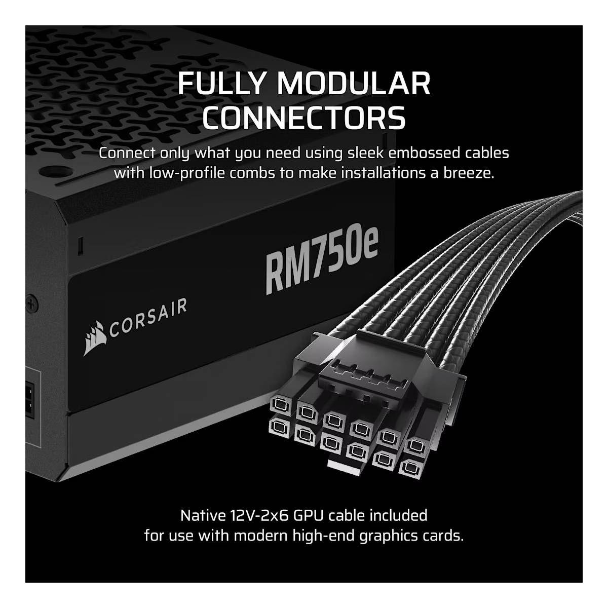 Fuente de Poder Corsair RMe Series RM750e 750W Full Modular-3