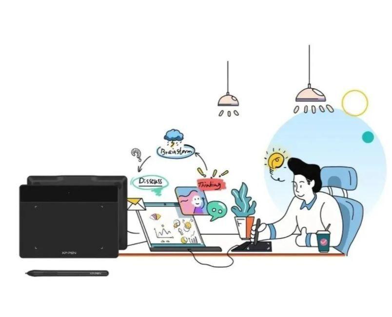 Tableta Digitalizadora XP-Pen Deco Fun L Azul-2