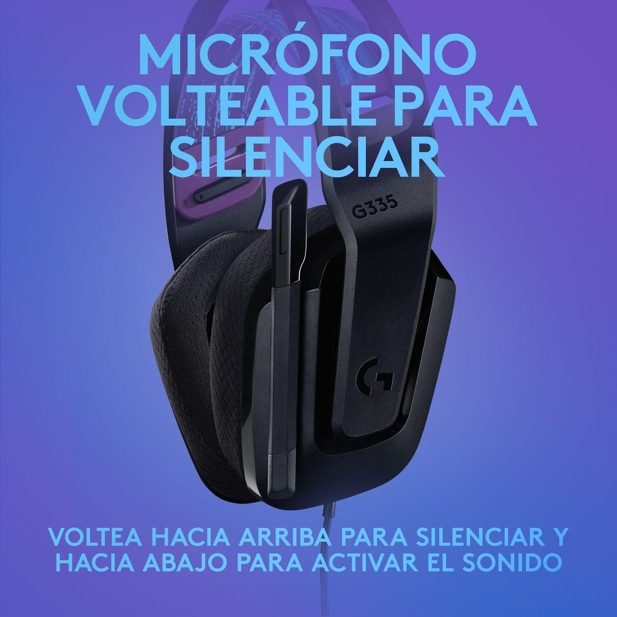 Audifonos Gamer Logitech G335 Negros Jack 3.5mm-5