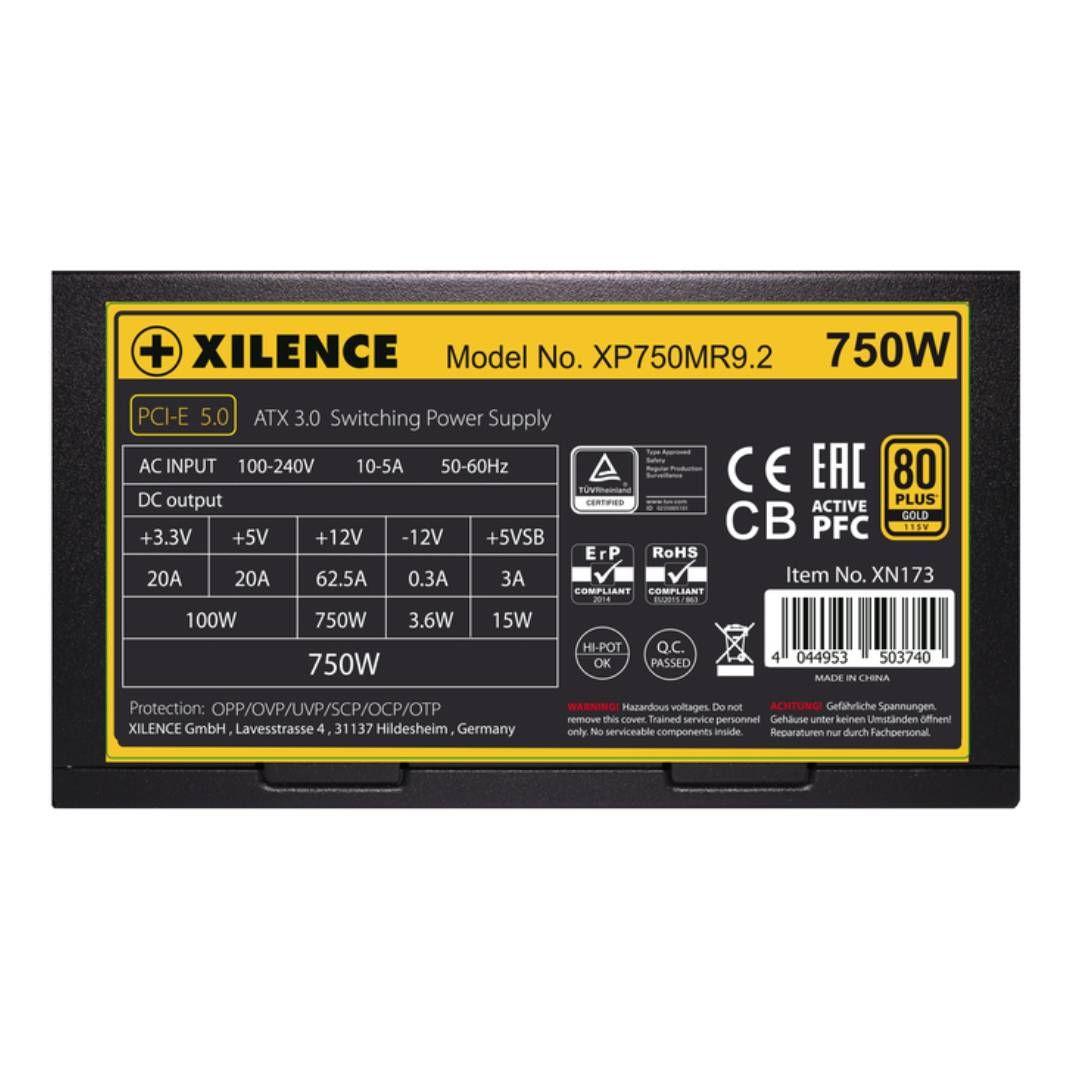 Fuente de Poder Xilence Performance X+ 750W 80+ GOLD PCIe 5-3