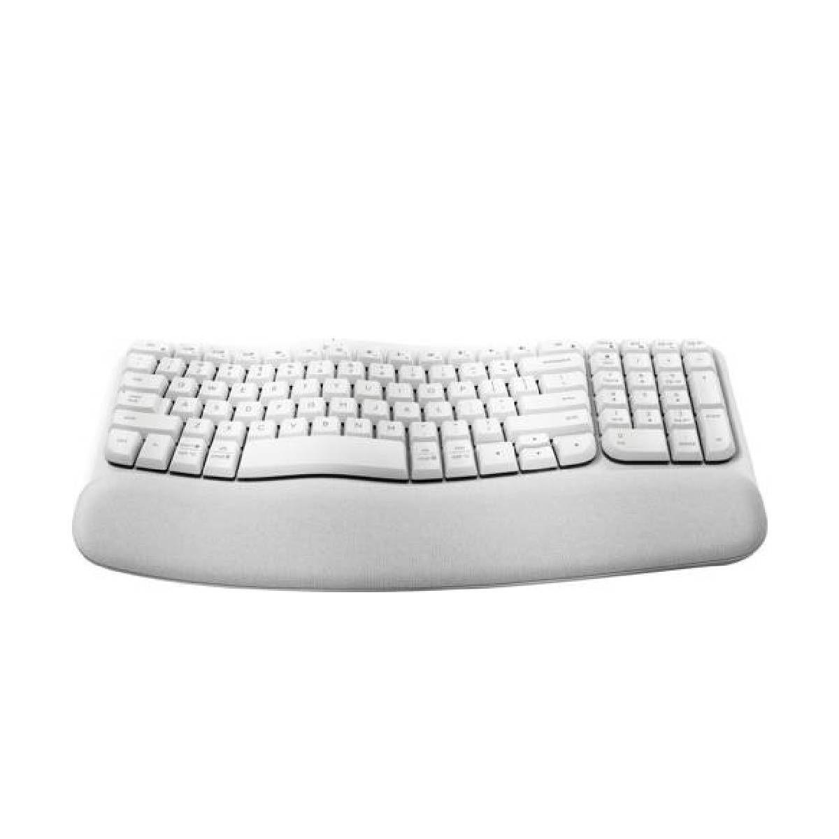 Teclado Logitech Wave Keys Ergonomico Inalambrico Blanco ESP-2