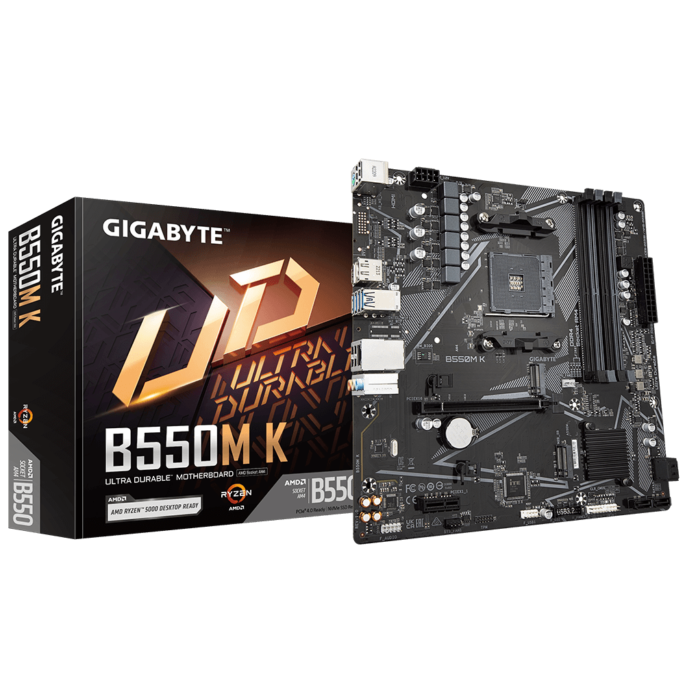 Placa Madre Gigabyte B550M-K MicroATX AMD AM4-3