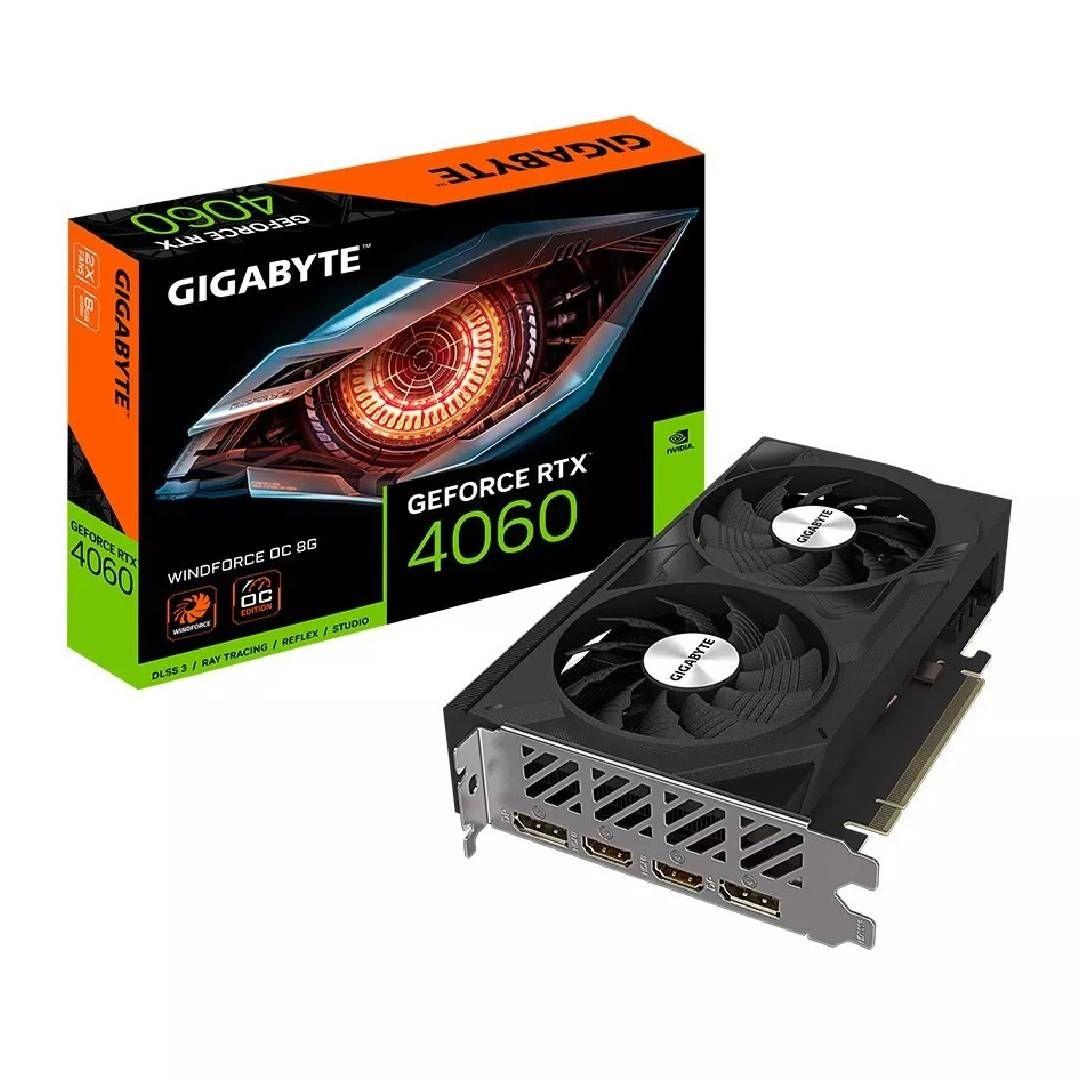 Tarjeta de Video Gigabyte GeForce RTX 4060 WINDFORCE OC 8G-0
