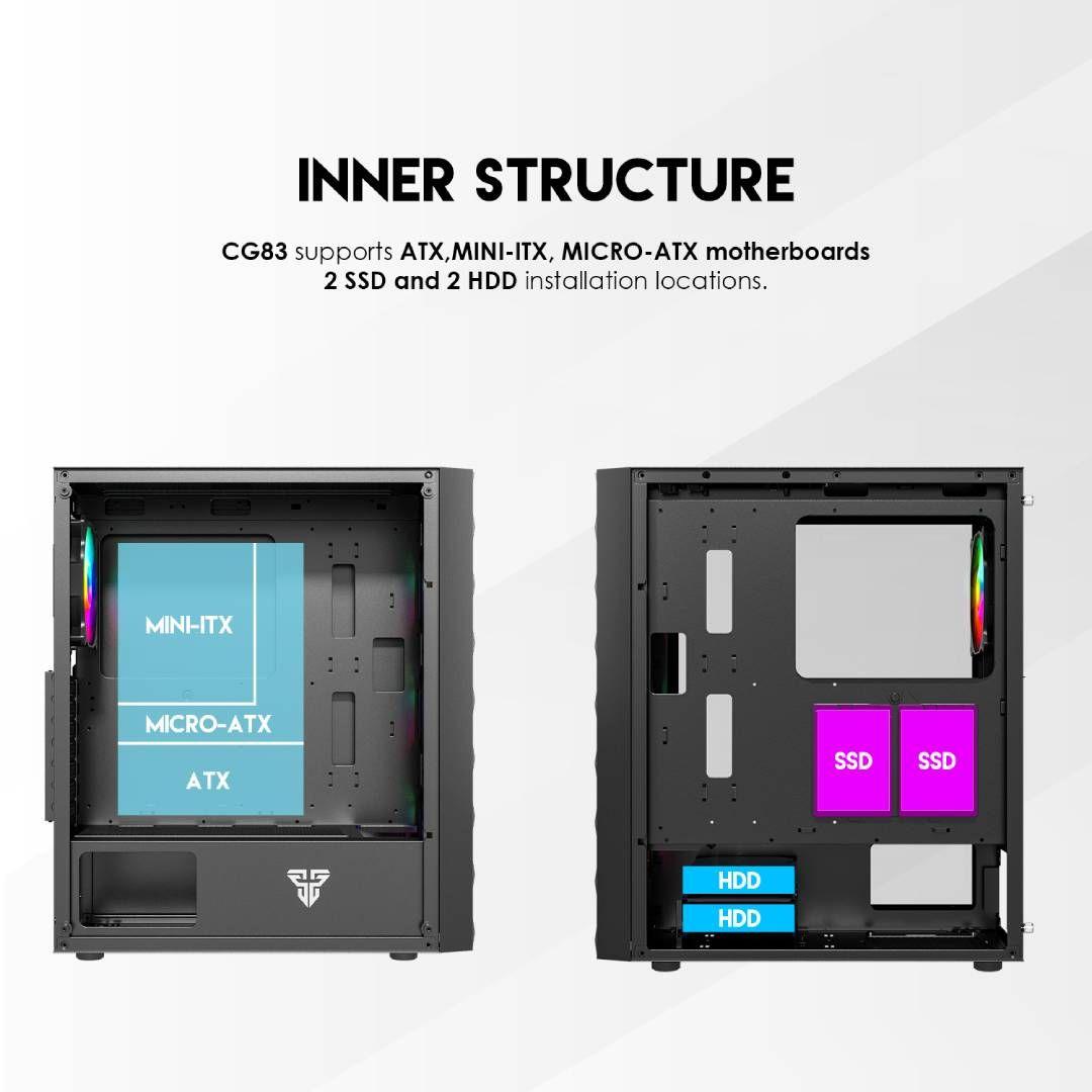 Gabinete Fantech CG83 AERO FRGB Black Edition-6