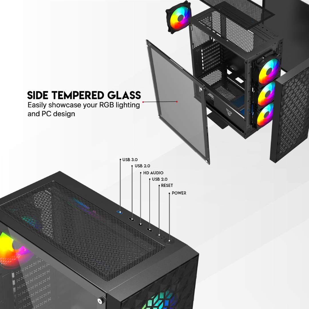 Gabinete Fantech CG83 AERO FRGB Black Edition-7