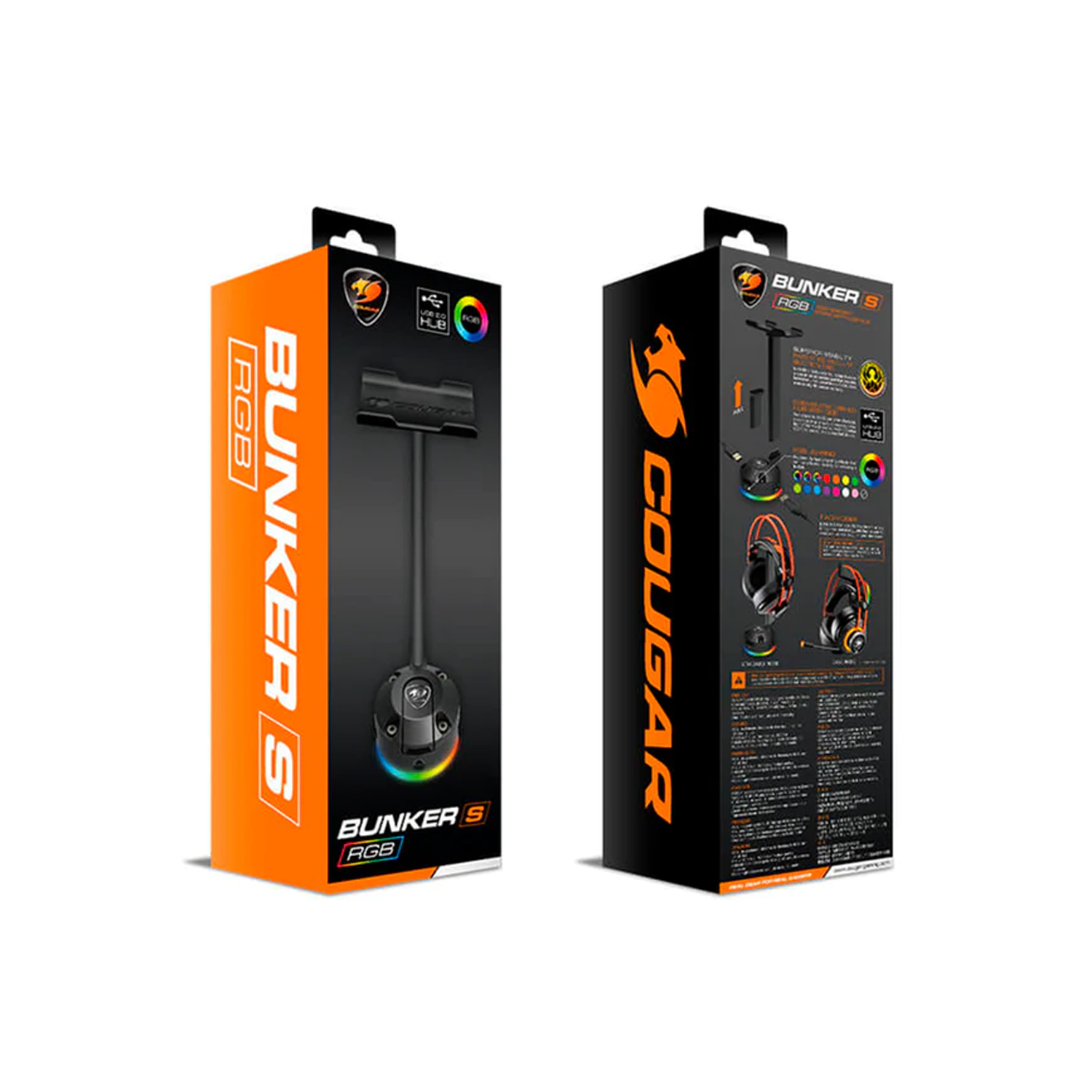 Soporte Audifonos Cougar Bunker S RGB con ventosa-3