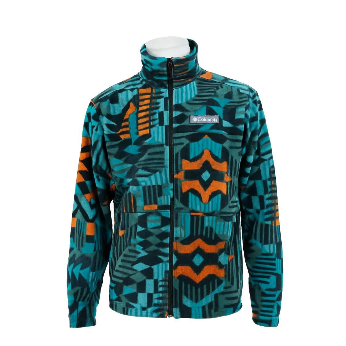 Polerón Columbia Rayas Verde/Naranja talla L-0