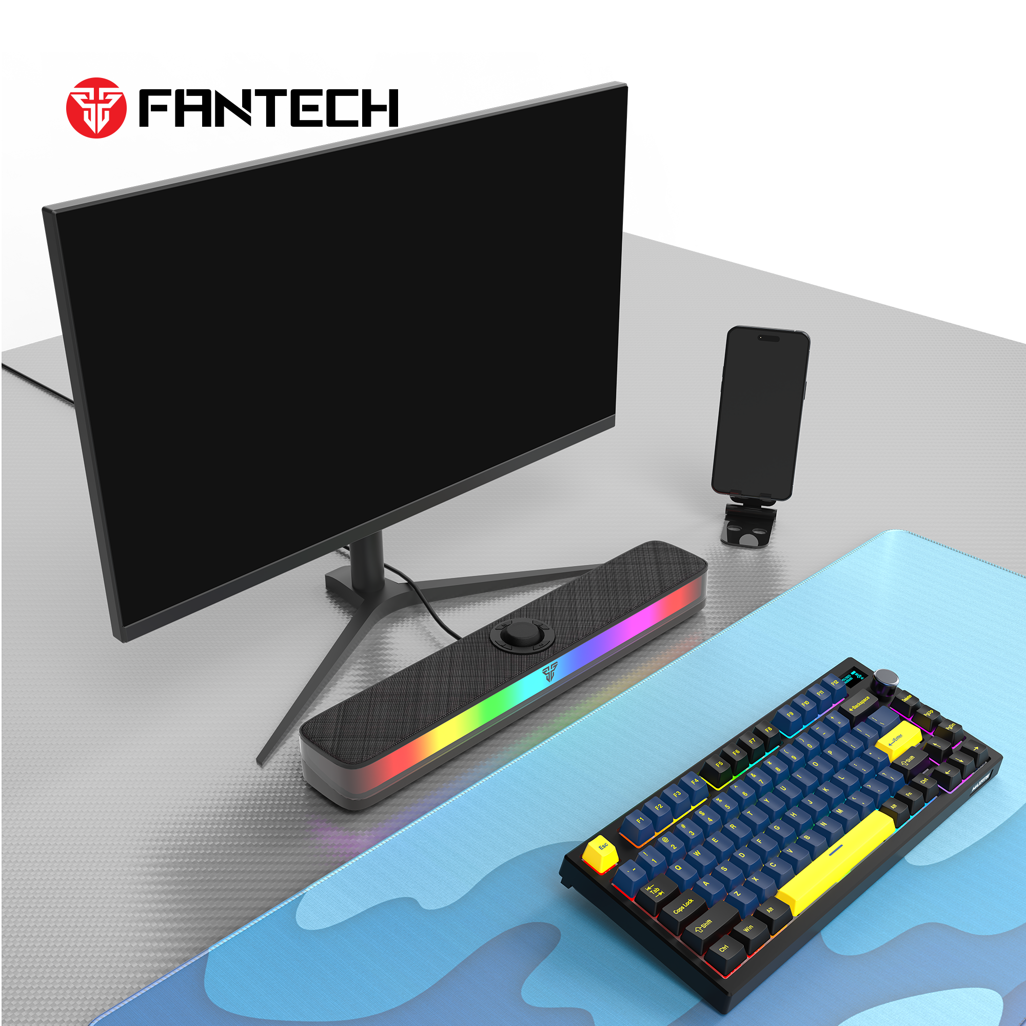 Parlante de Barra Fantech PRO RGB Negro GS151-4