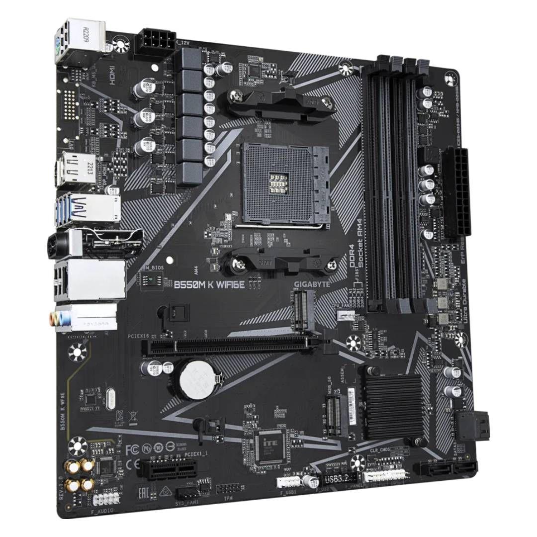 Placa Madre Gigabyte B550M K WIFI6E AM4 DDR4 Micro-ATX-2