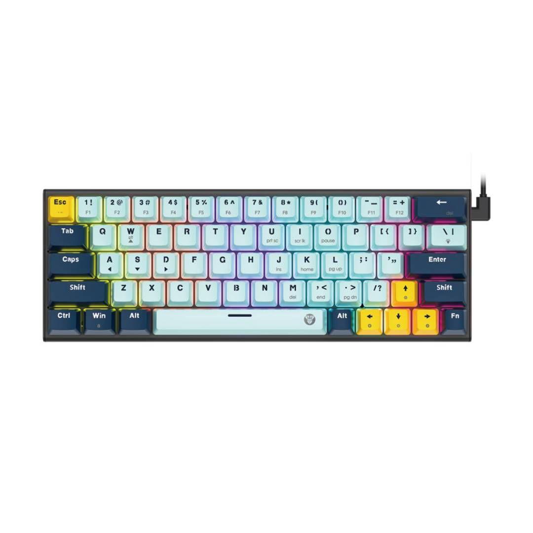 Teclado Fantech MK874V2 ATOM63 RGB Sky Blue Switch Taro 60%-0