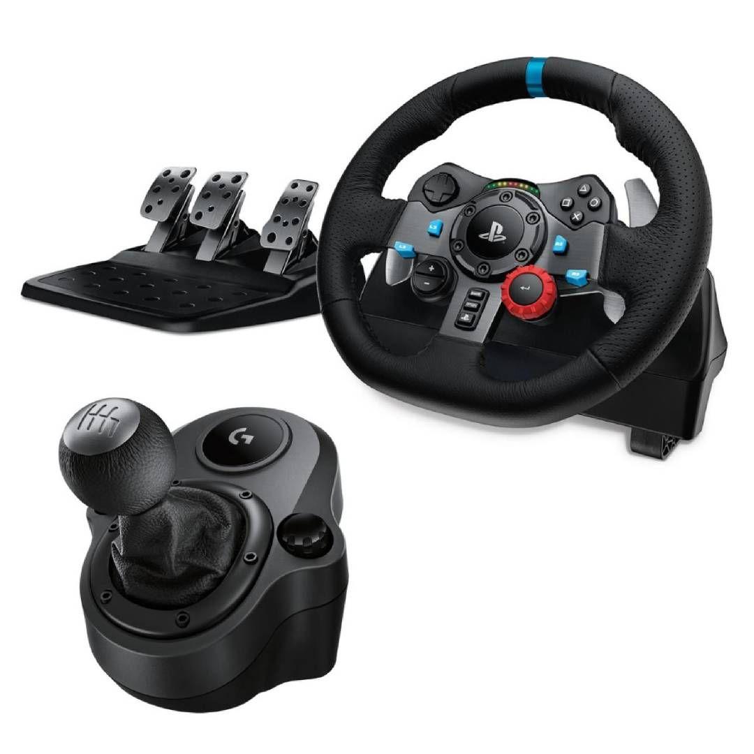 Volante Logitech G29,Pedalera y Palanca de Cambios PS4/5/PC-0
