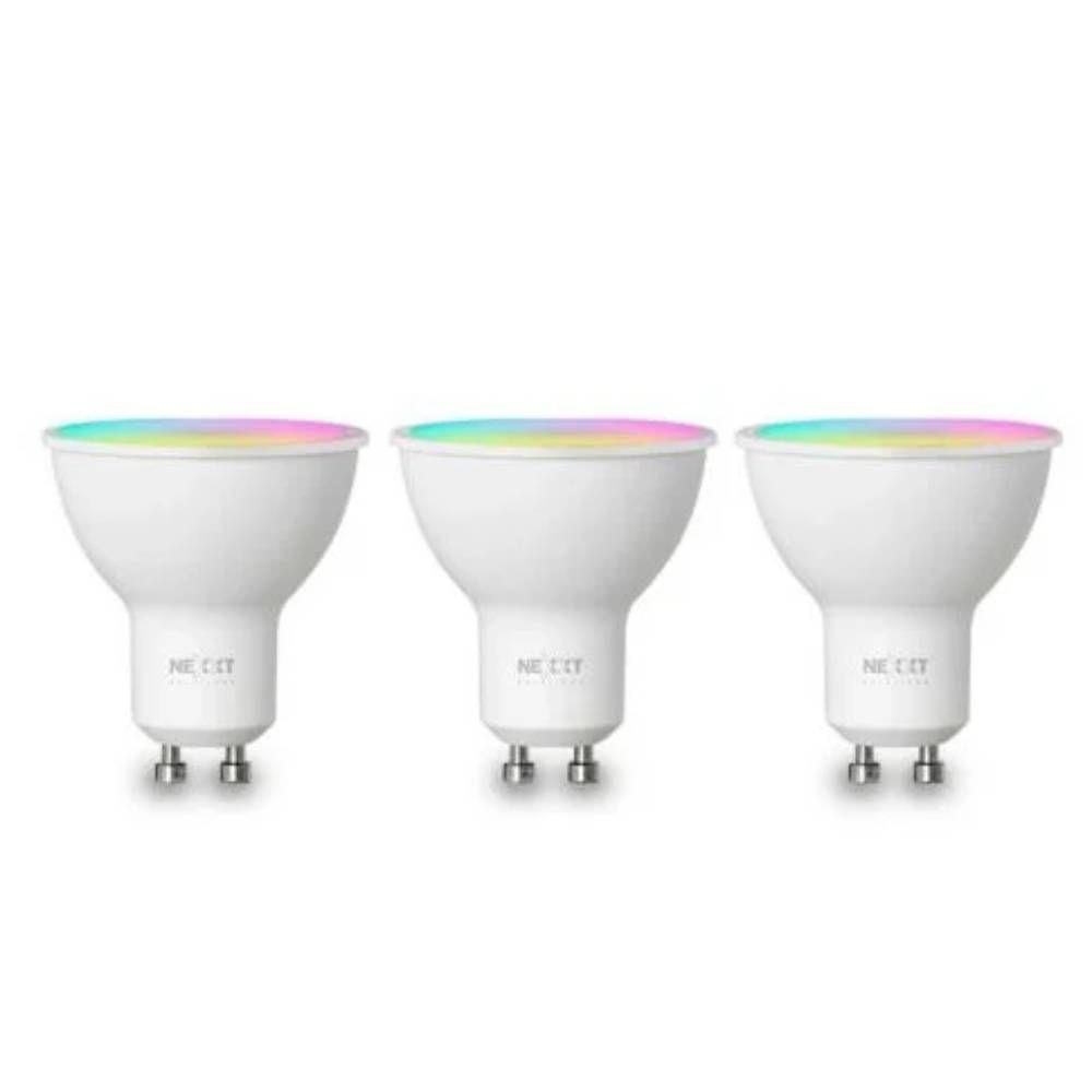 Pack de 3 Ampolletas Smart LED Wi-Fi 220V Nexxt GU10-1