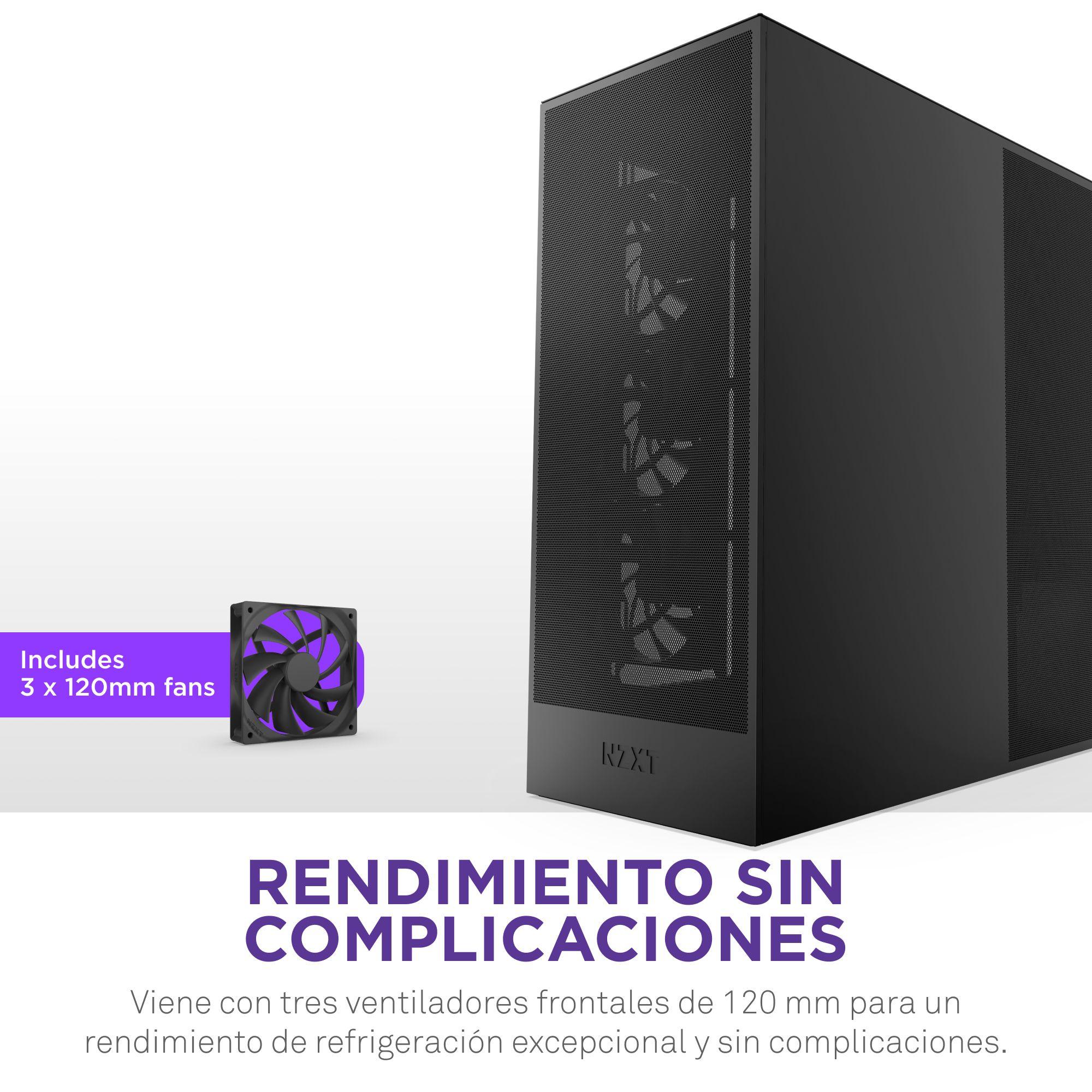 Gabinete NZXT H7 Flow (2024) Mid-Tower Case Negro-2