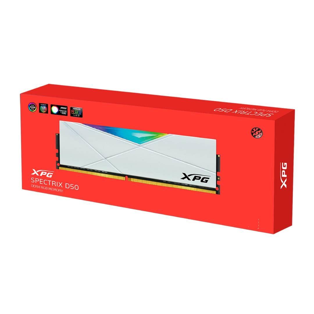 Memoria RAM XPG Spectrix D50 RGB DDR4 3600MHz 8GB Blanco-2