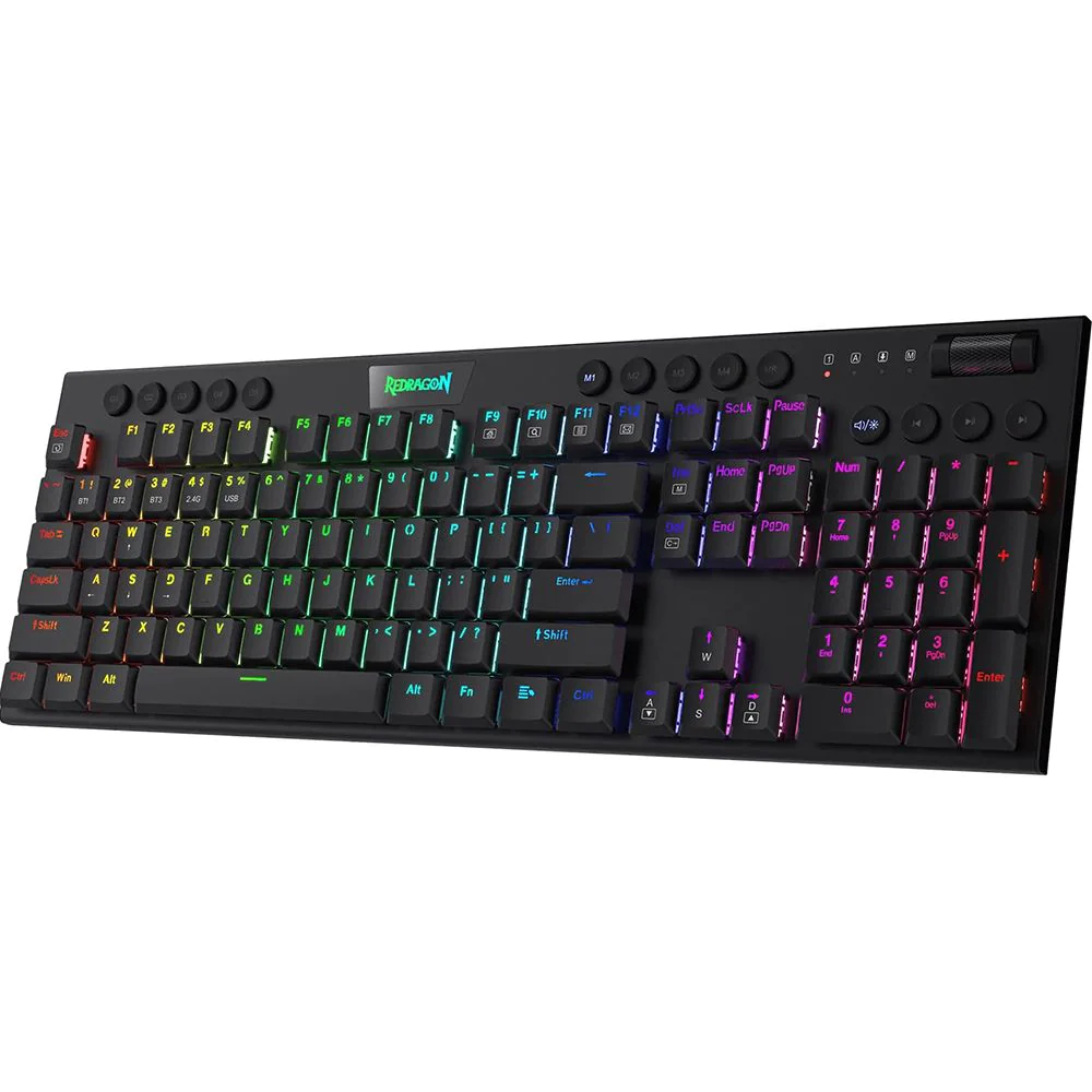 Teclado Mecánico Redragon Horus FS K618SP Negro Inalambrico-2
