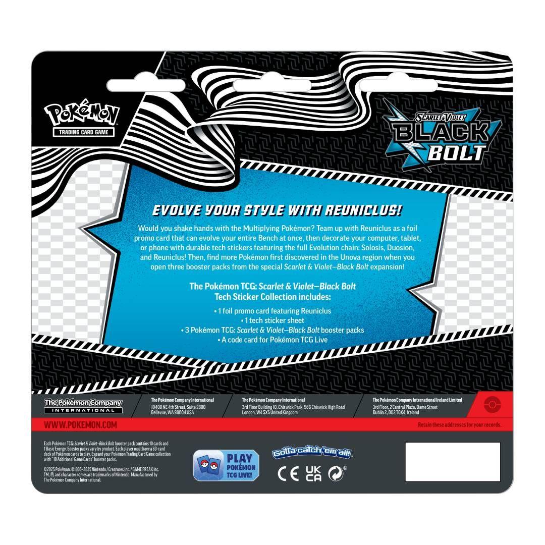 Pokémon TCG Black Bolt Tech Sticker Collection Reuniclus ING-3