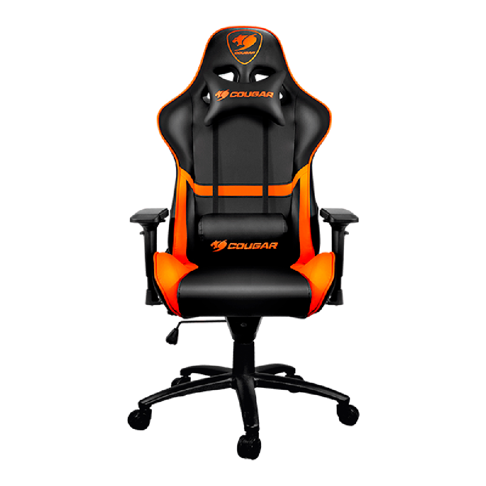 Silla Gamer Cougar Armor Negro Naranja Profesional Ajustable-0