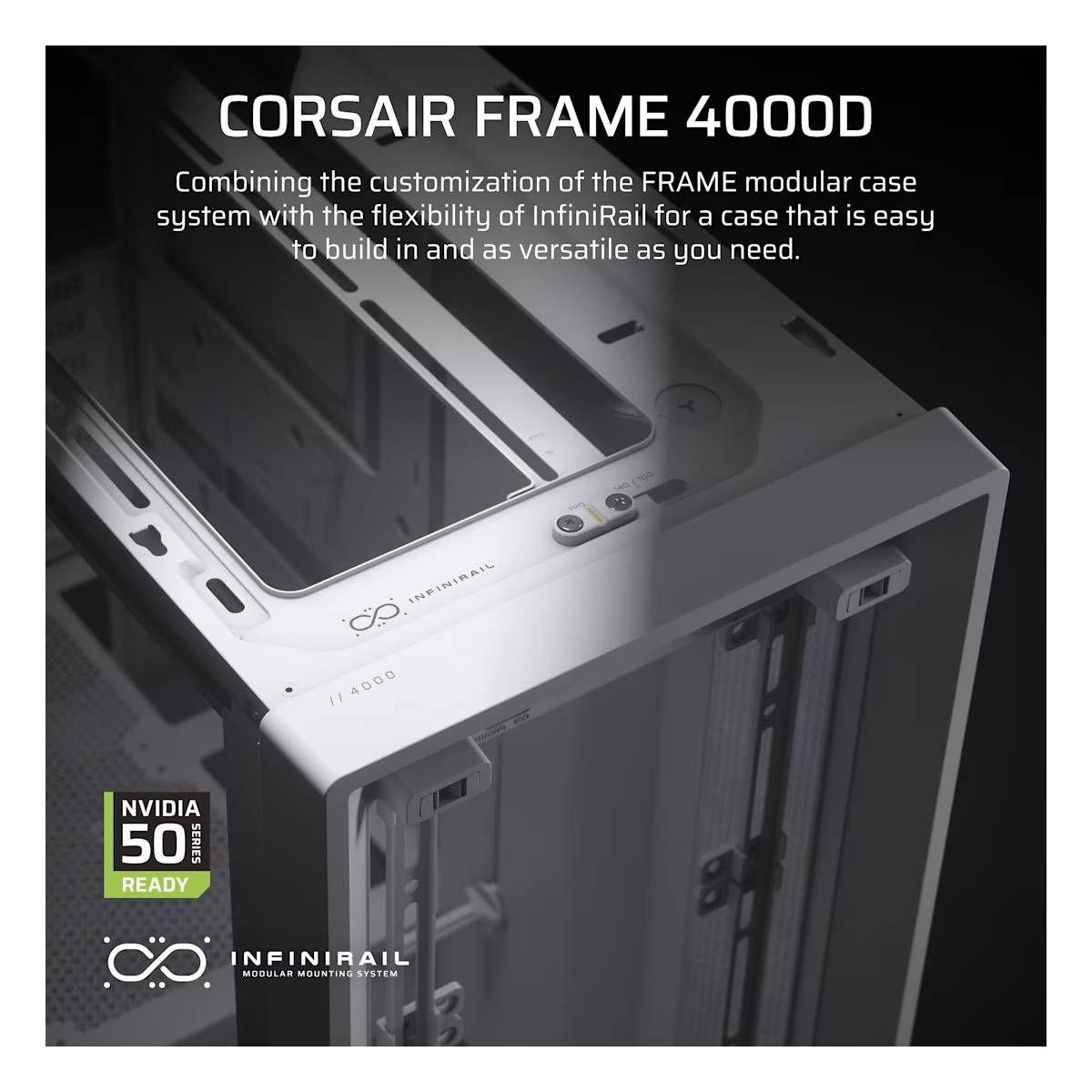 Gabinete Corsair FRAME 4000D - Blanco-2