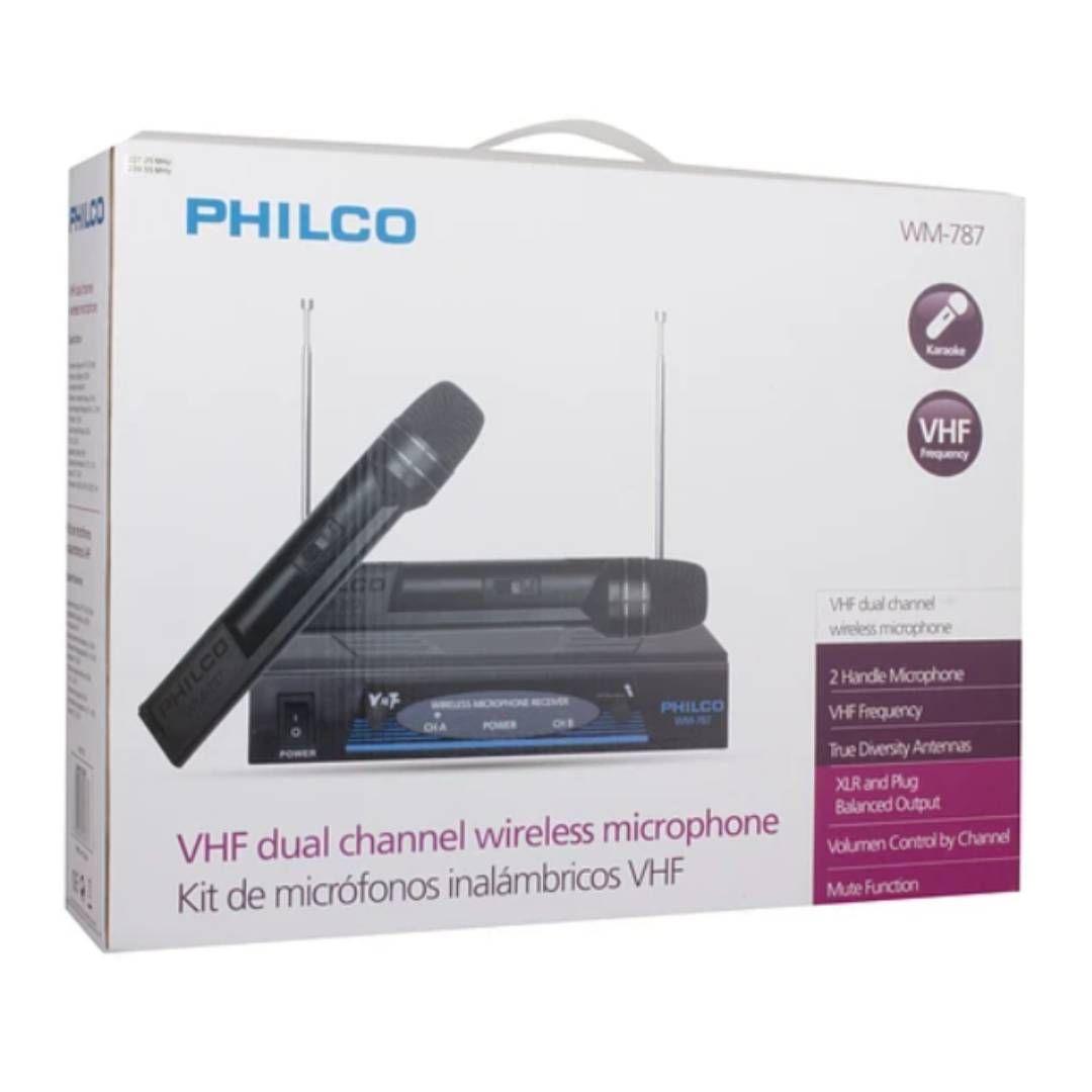Kit de Micrófonos Inalámbricos Philco Pro WM787 VHF-2