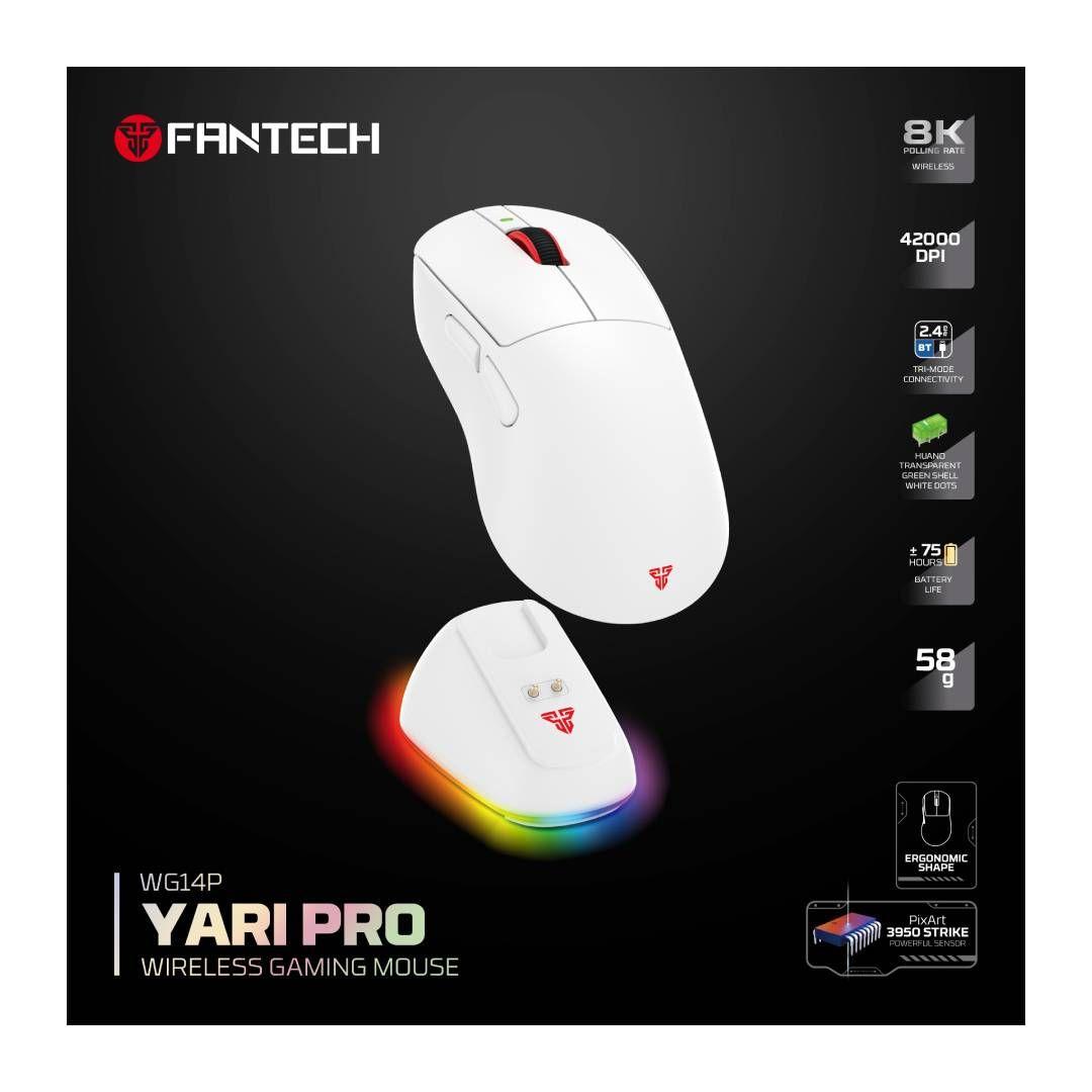 Mouse Inalámbrico Fantech WG14P YARI PRO 42.000 DPI White-4