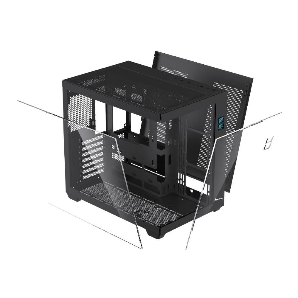 Gabinete Exodia Sky Plus Negro ATX 7 Fans ARGB V. Templado-2