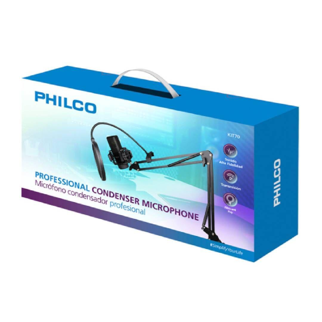 SET MICRÓFONO CON BRAZO PHILCO 26PLCKIT70 NEGRO-4