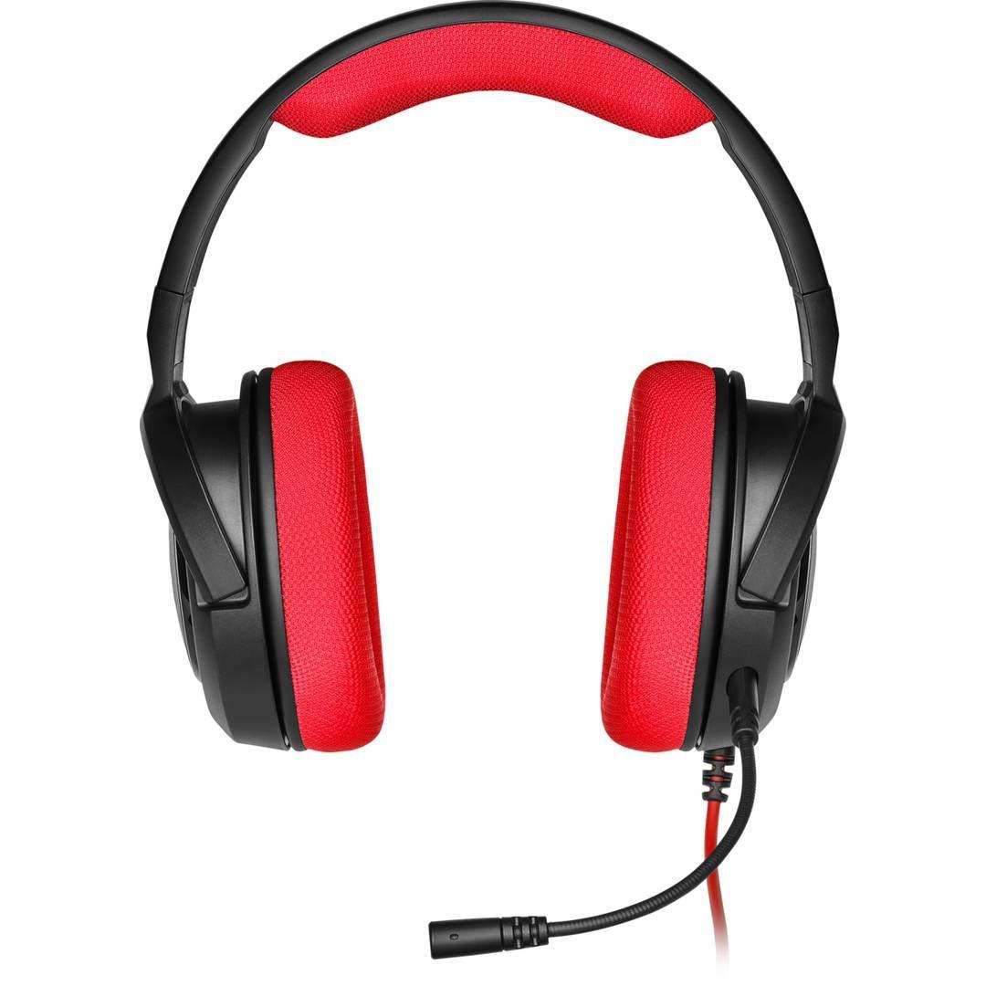 Audífonos Alámbricos Gaming CORSAIR HS35 Negro y Rojo-0